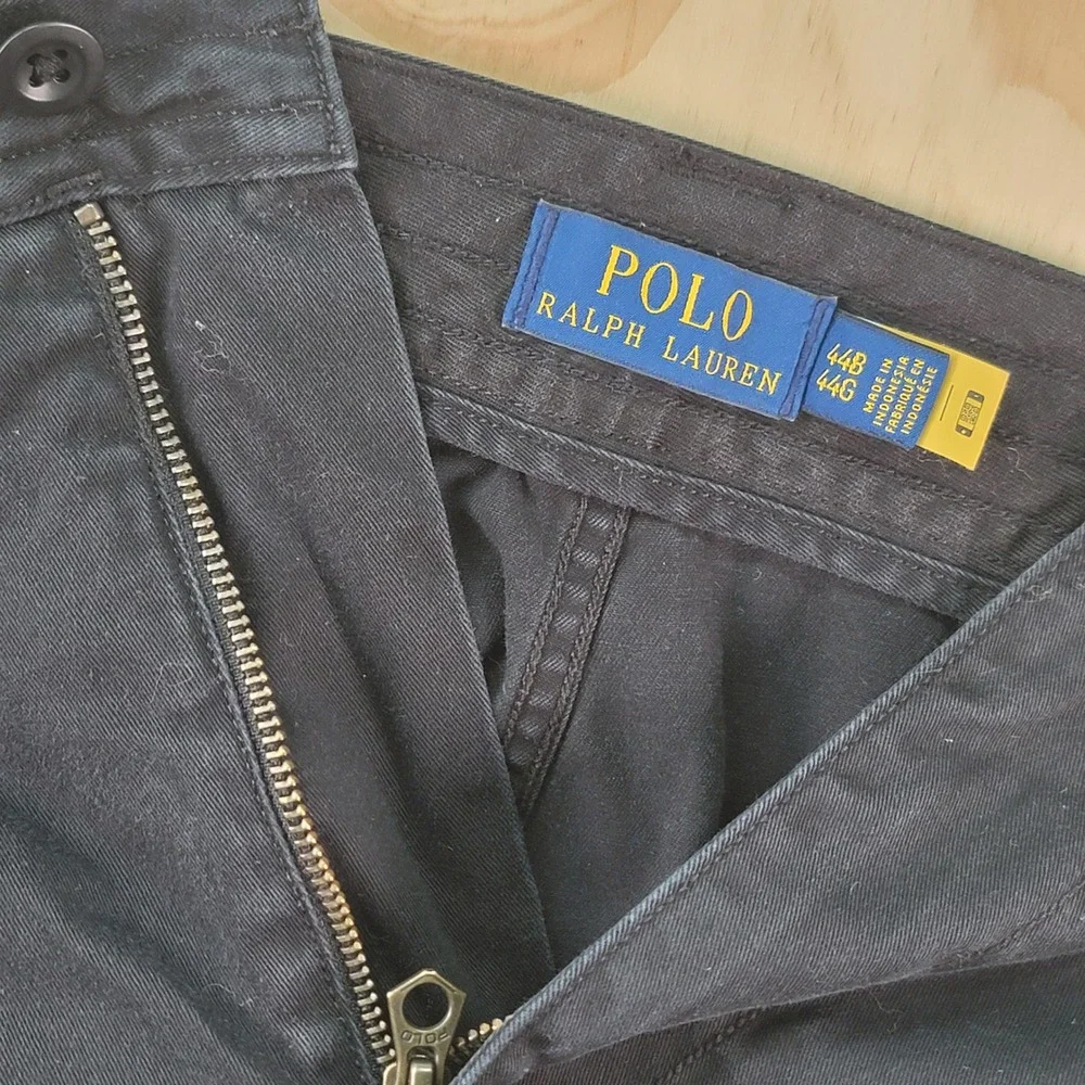 Polo Ralph Lauren Cargo Shorts Mens 45B Black Excellent Cotton Twill